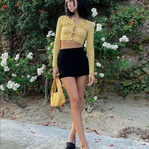 PRINCESS POLLY SELBIE MINI SKIRT BLACK NEVER WORN